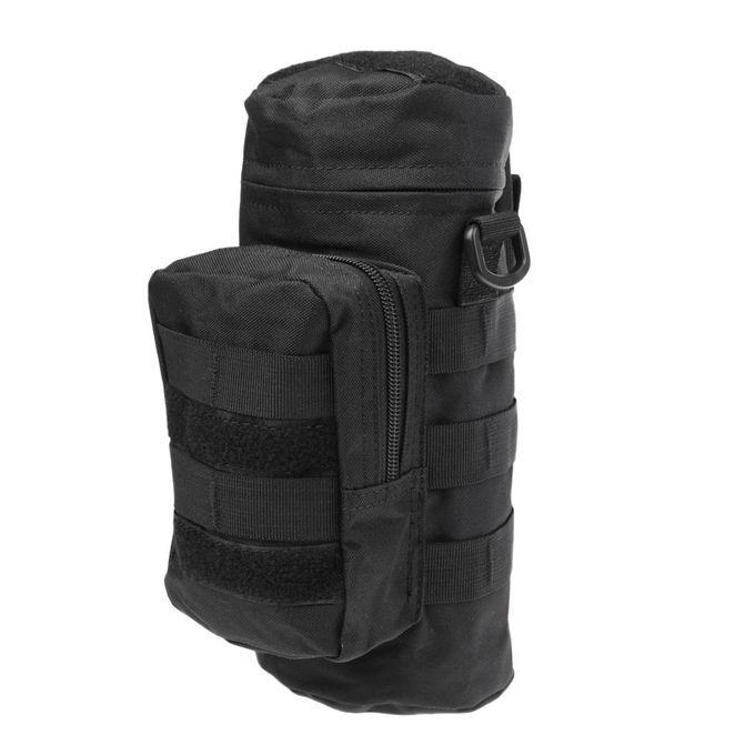 Black Molle Bottle Bag Outdoor  Water Kettle Bag Pouch Black