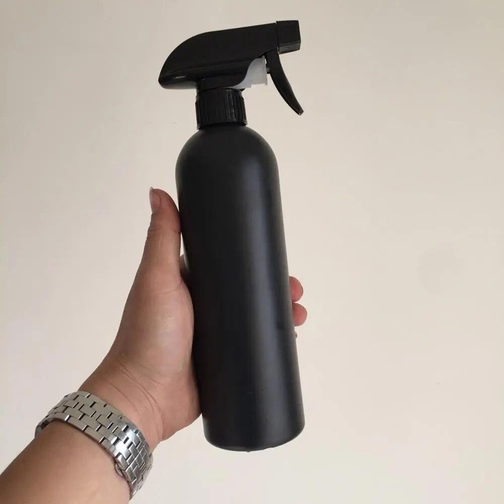 500ml Empty Black Spray plastic bottle Wash Cleanser Kitchen Water Sprayer Refillable Bottle With Mist Sprayer