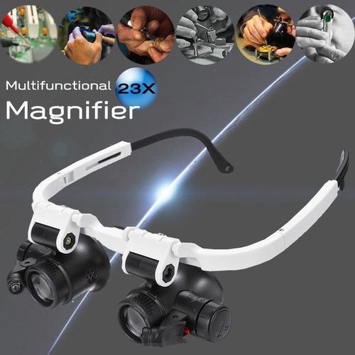 Magnifier Glass 23 Times Adjustable LED Light For Repairing