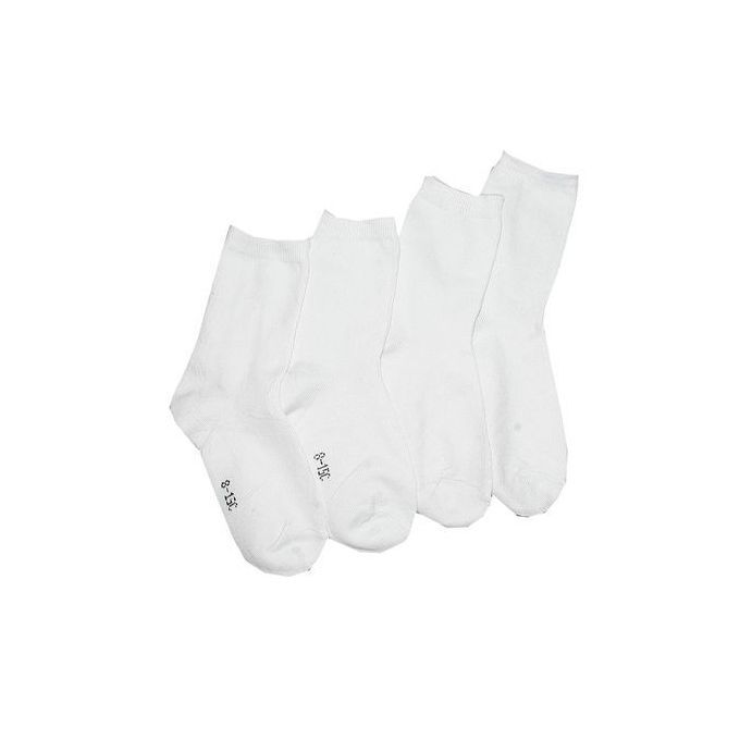 White Cotton School Socks-3 Pairs (6 Legs) Unisex