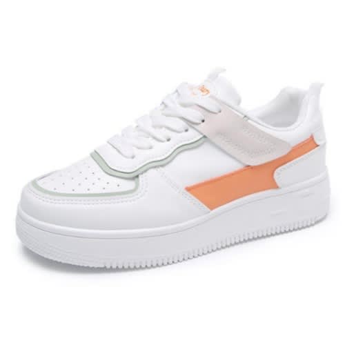 Thick-soled Leather Casual Female Sneakers