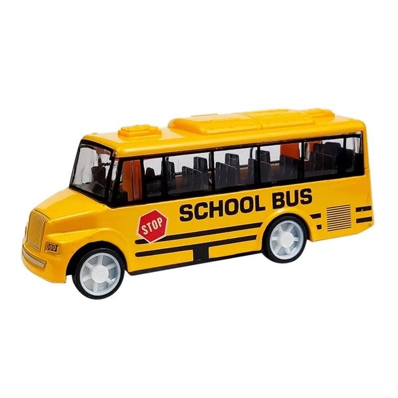 High Quality Cool School Bus Toy Simulate Exquisite Interesting Body for Toddlers Yellow Bus with Pull Back Mechanism X90C