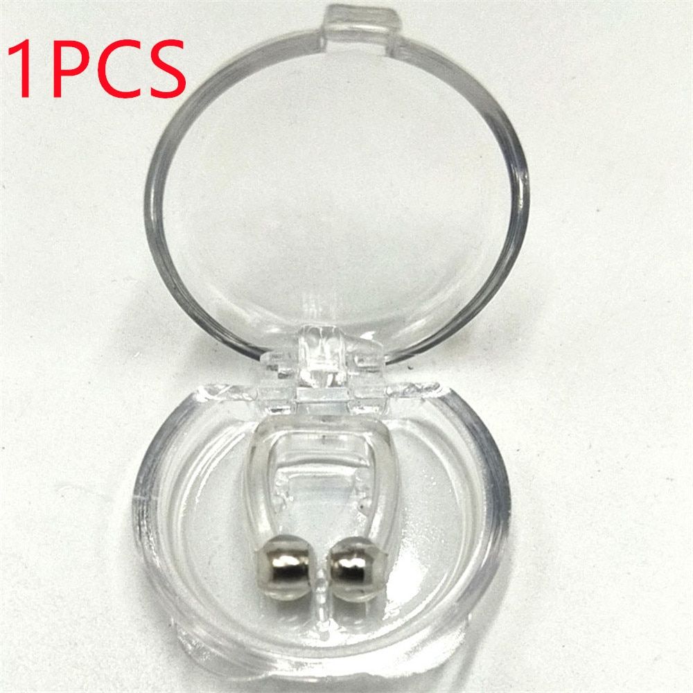 5PCS/2/1PCS Silicone Magnetic Anti Snore Stop Snoring Nose Clip Sleep Tray Sleeping Aid Apnea Guard Night Device With Case