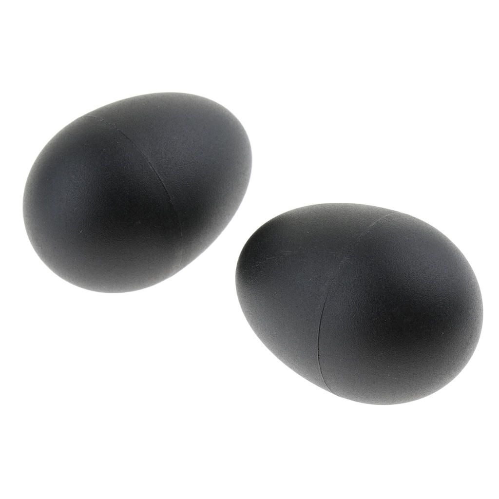 2 Pieces Black Plastic Sand Eggs Hand Shakers Band Party Accompaniment