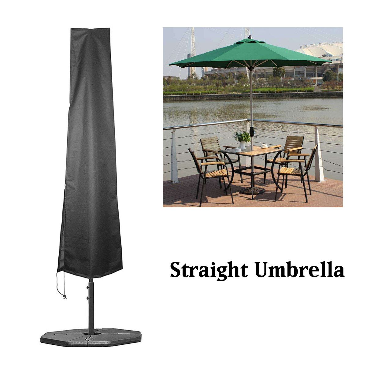Parasol Cove Outdoor Garden Patio Sunshade Protection Waterproof For Straight Umbrella 190 Cm
