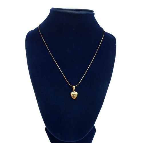 Gold Tiny Necklace With Love Pendant
