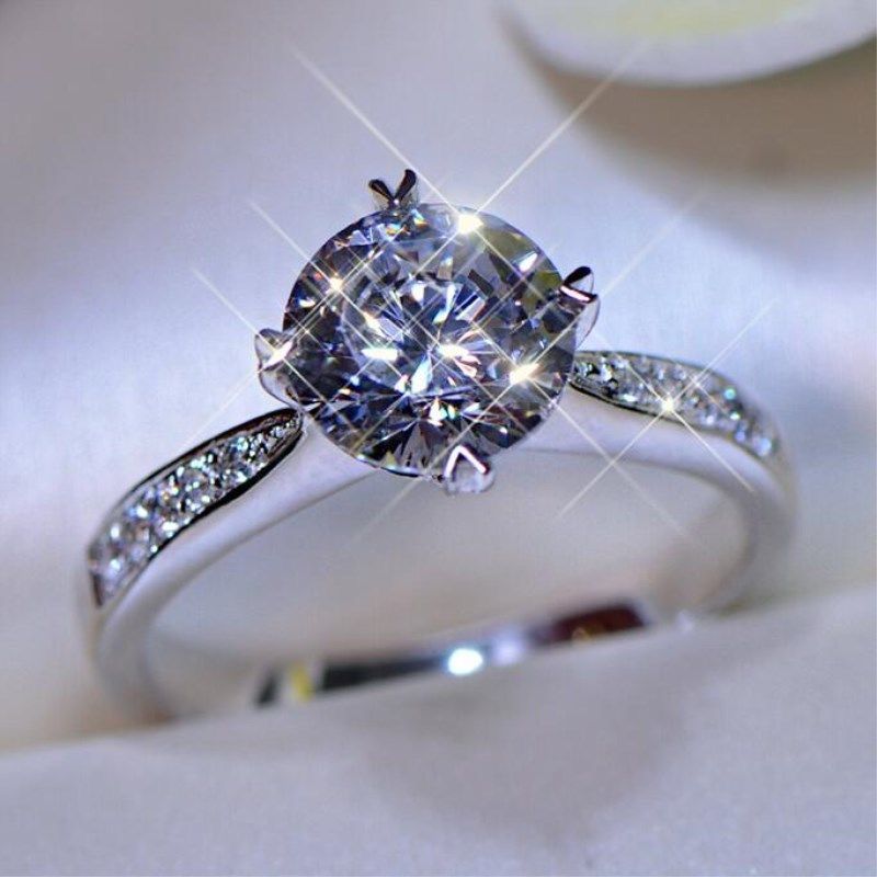 Women Opening Adjustable Zircon Couple Ring Diamond For Men