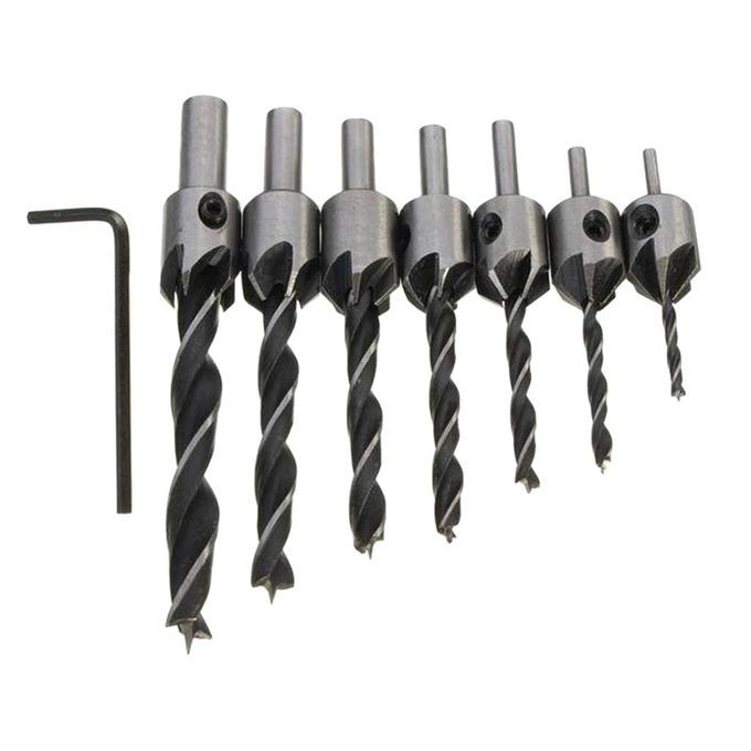 HSS Countersink Drill Bit Set With Chamfer Tool Carpentry Reamer For