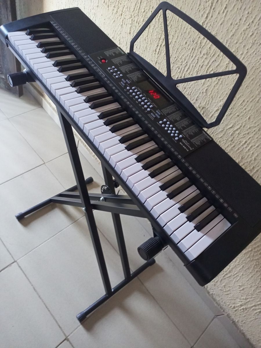 Portable 61Key Piano Keyboard With Adapter And Stand