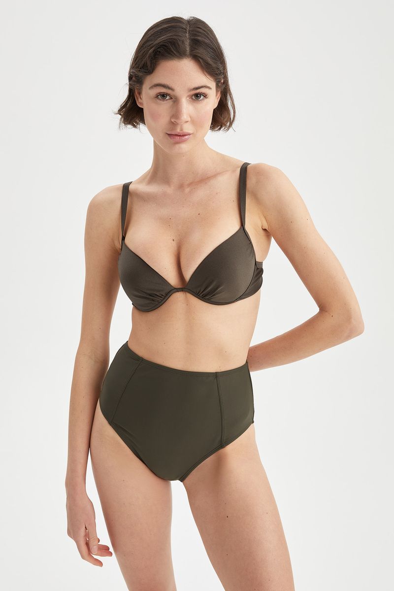 Woman Regular Fit Bikini Bottom - Khaki
