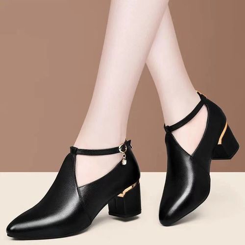 Women Quality Leather Flat 35-44 Comfort Half-slipper-yellow