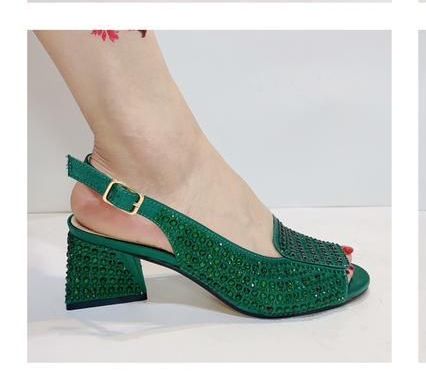 Ladies Gorgeous Heel Sandals-Green