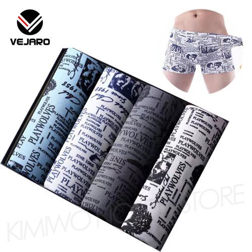 U04 Underwear Boxer Briefs Multicolor For Men-4 In 1