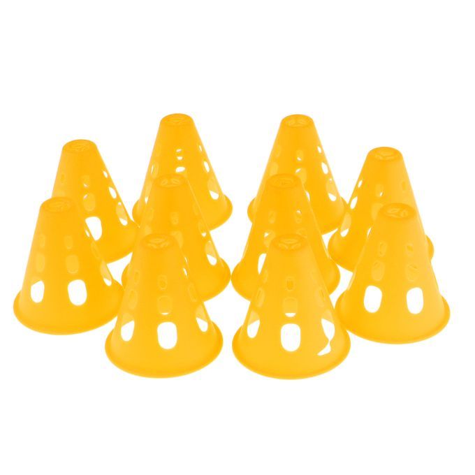 10 Sport Football Training Traffic Cones Skating Soccer Yellow