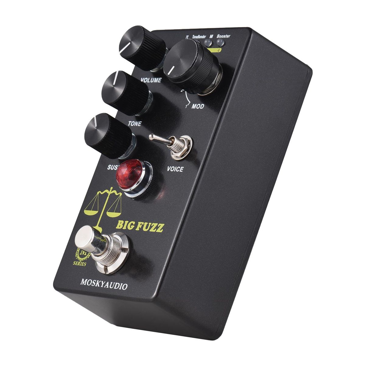 MOSKYAudio FUZZ Guitar Effect Pedal 4 Mode Switch & Volume/Tone/Sustain Controls Compact Portable Digital Fuzz Guitar Effector Effect Processor for Electric Guitar - BIG FUZZ