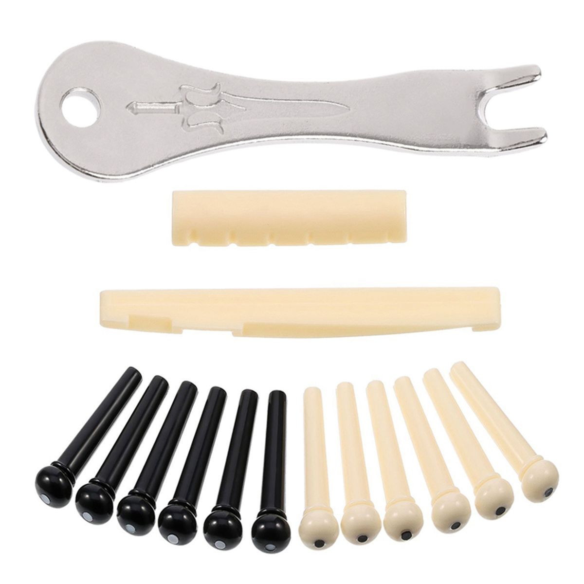 12pcs Guitar Bridge Pins Pegs With 1pc Bridge Pin Puller