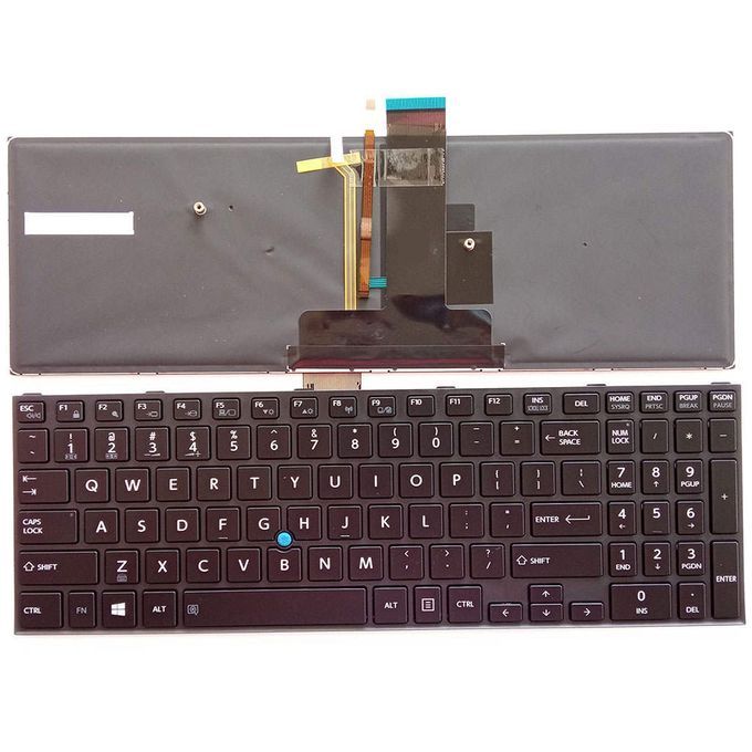 US Backlit Keyboard Laptop Slim Built-In For Toshiba  Pro R50