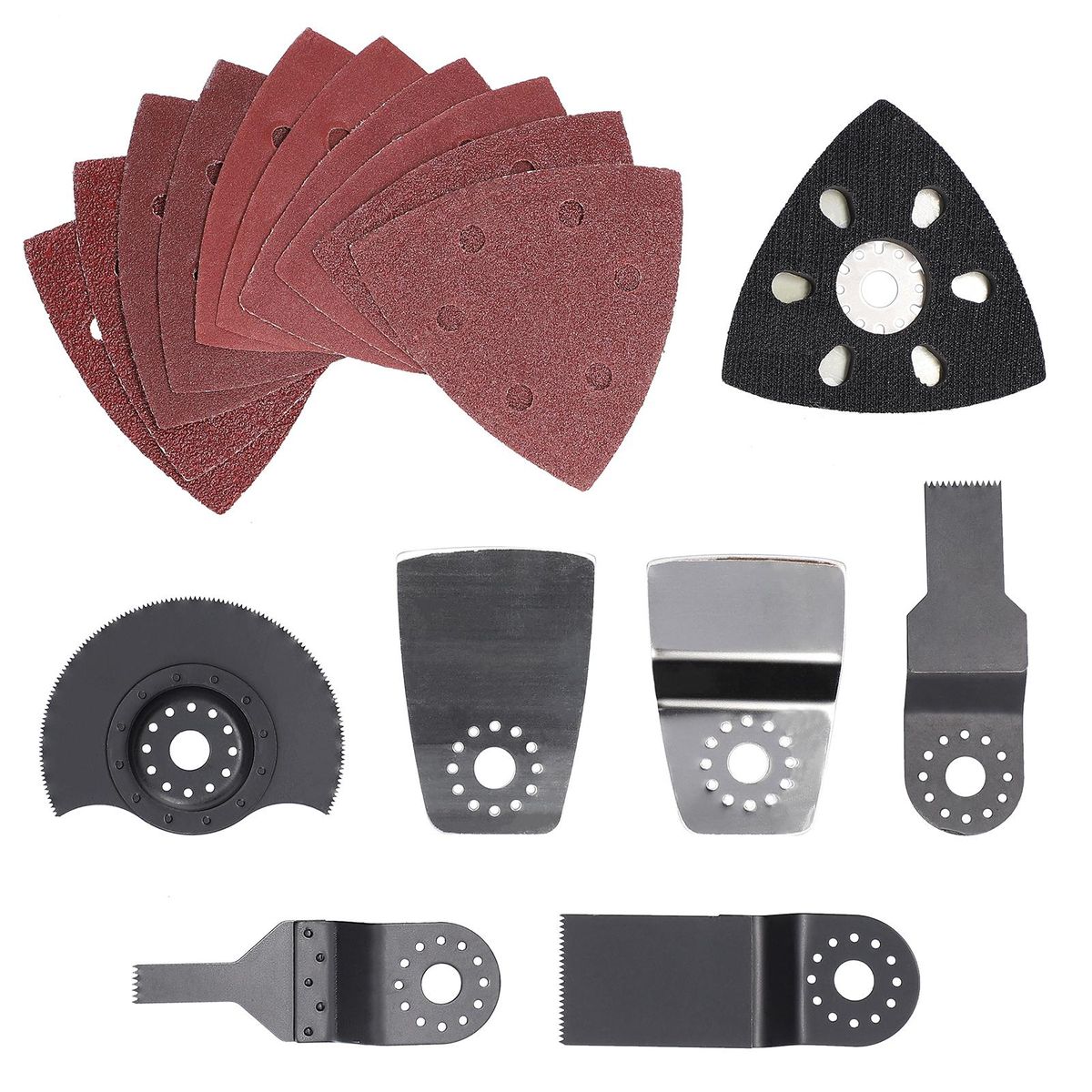 17PCS Multifunction Oscillating Tool Accessory Set Electric Shovel Cutting Trimming Machine Fittings Home Decoration Trimmer Attachment Kit