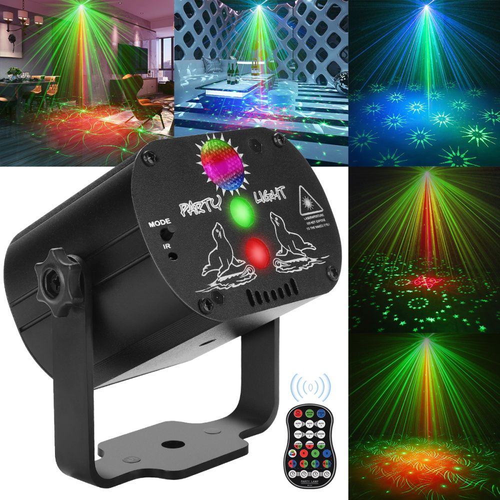 Mini Disco Light LED Laser Stage Projector RGB Lamp USB Rechargeable Wedding Birthday Party DJ Lamp