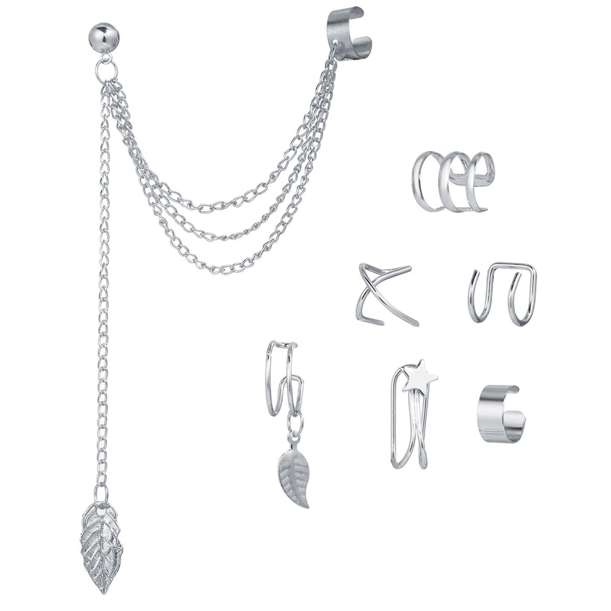5Pcs/Set Or 7Pcs/Set Earrings Fashion Wrap Design Metal No-