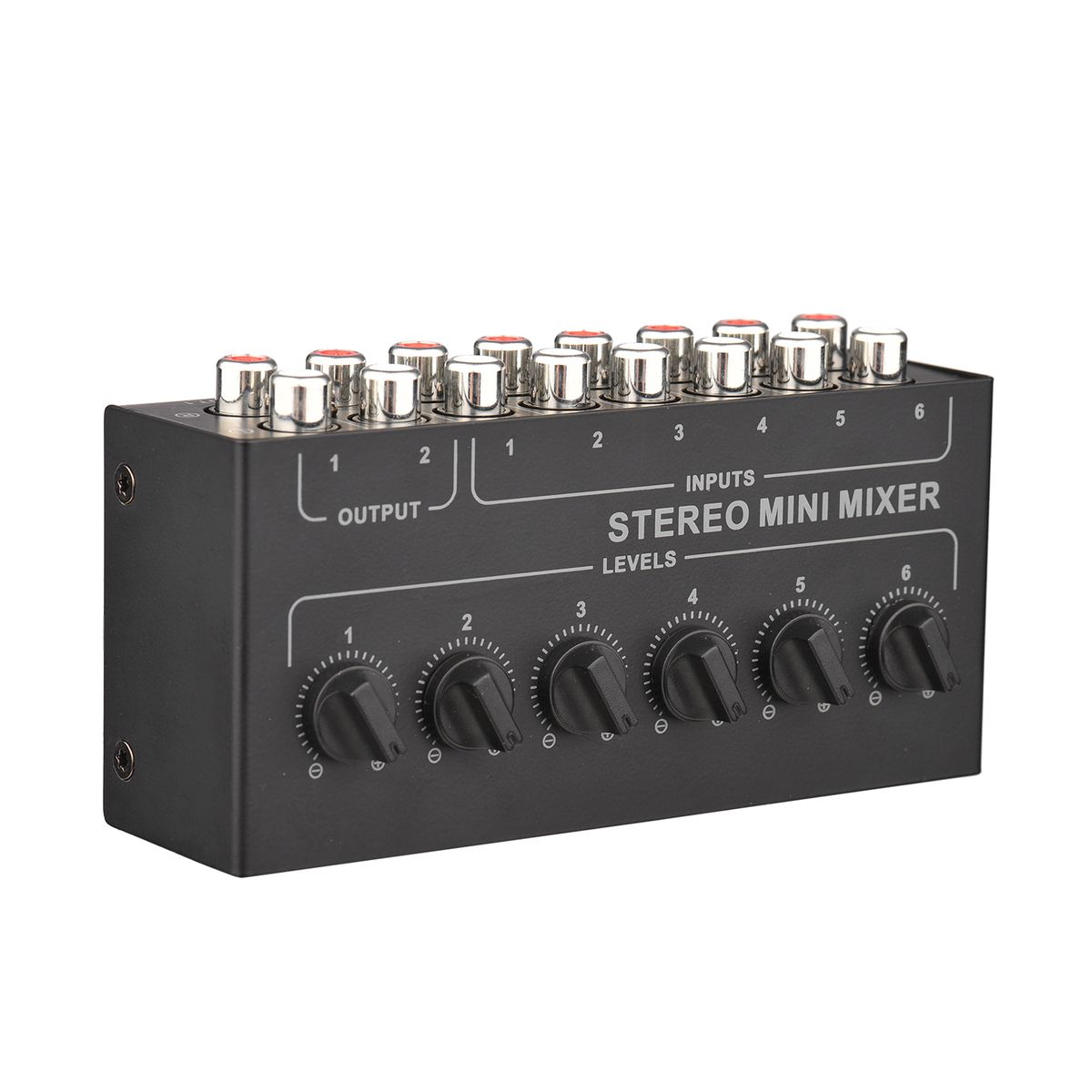 Mini Stereo 6 Channel Passive Mixer 6 In 2 Out