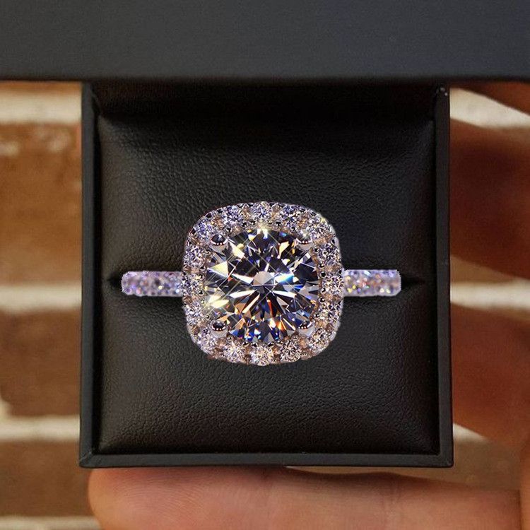 Zircon Women Bridal Diamond Wedding Ring