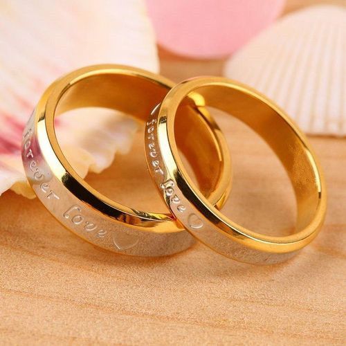 Forever Love Lovers Couple Matching Ring Steel Finger Ring