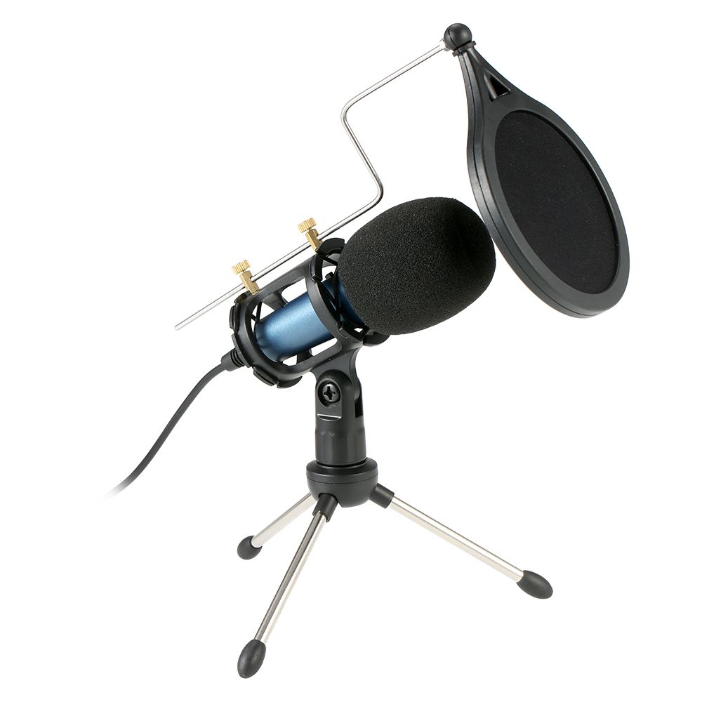 Condenser Microphone With 3.5mm Cable Noise Reduction/Tripod