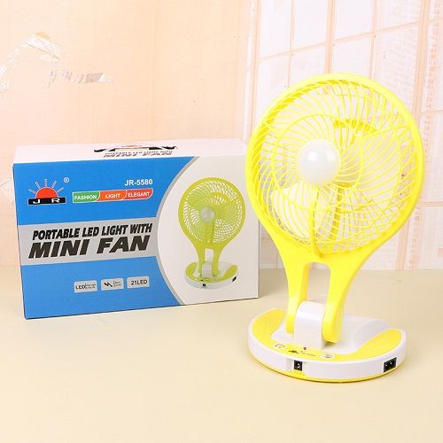 Rechargeable Portable Table Top Mini Fan With Led Light