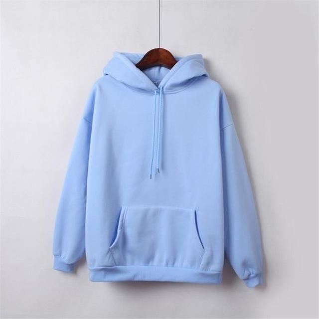 Casual Trendy Hoodie Blue