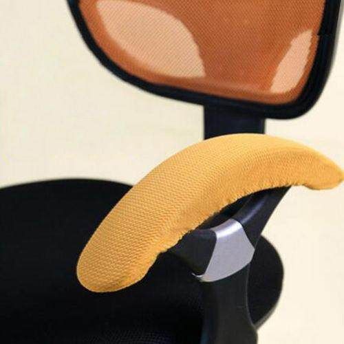 1Pair Removable Chair Armrest Covers Elastic Protector Office Arm Armchair Cover Gold (gold)