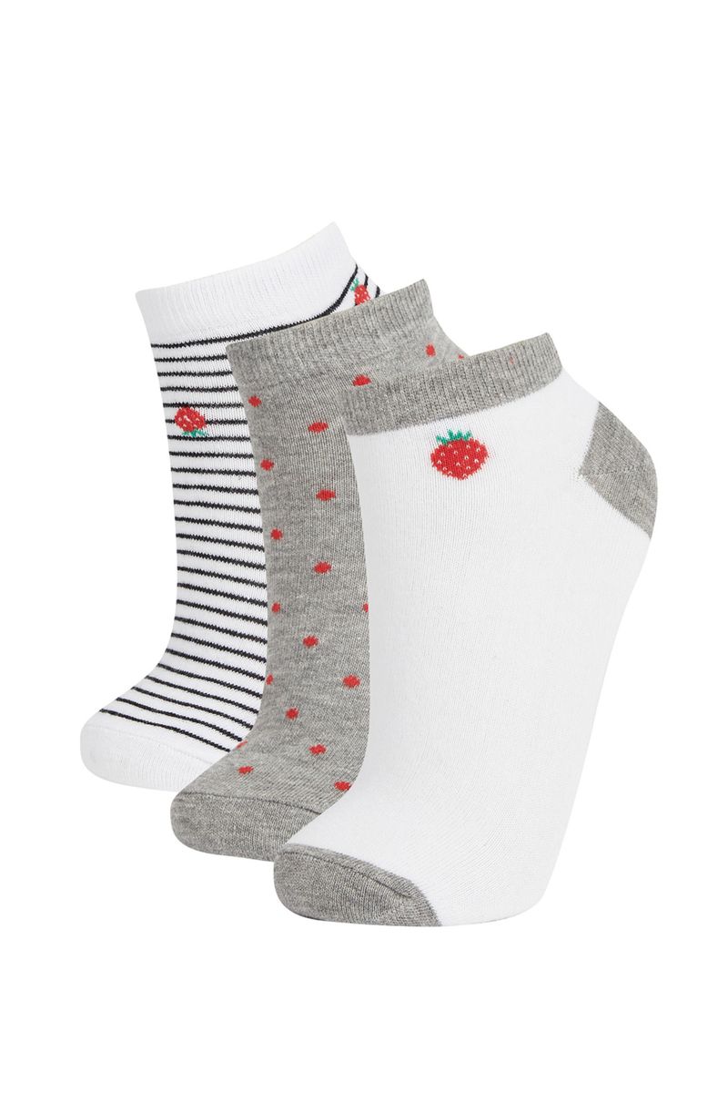 3 Pieces Woman Socks Low Cut Socks - Multicolour