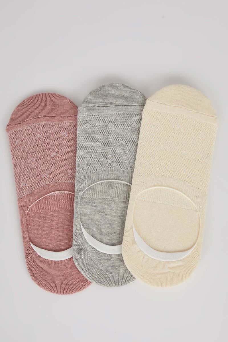 Woman Footsie 3 Low Cut Socks-Karma