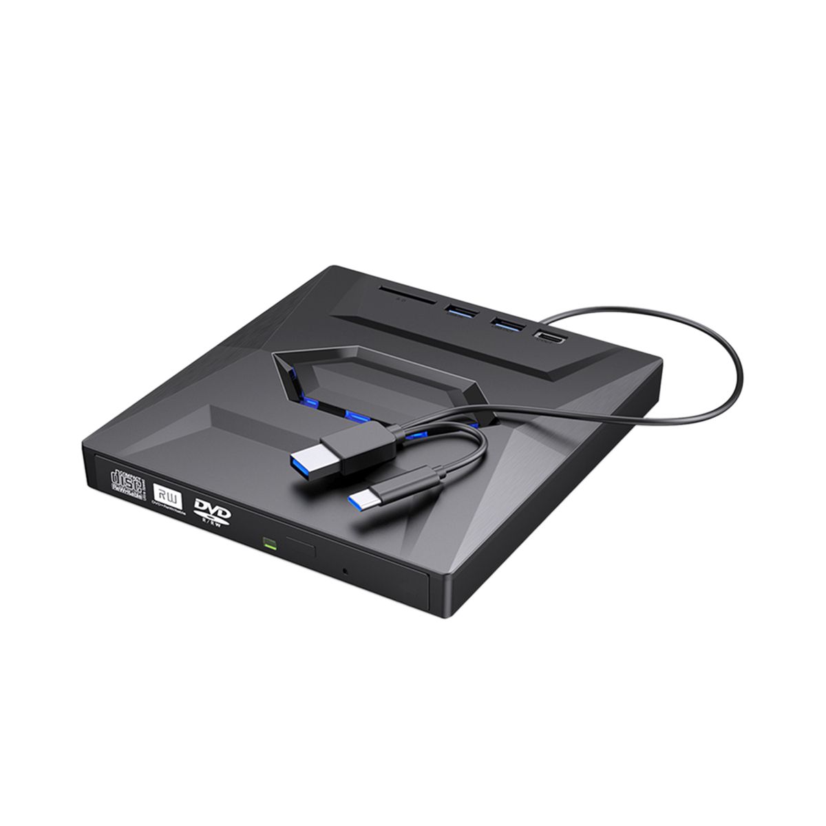 External DVD CD Writer Burner Type C/USB3.0 for PC Laptop Windows 11