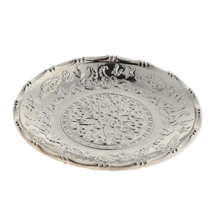 Round Tea Cup Saucer Kung Fu Tea Cup Coaster For Chinese Tea Silver