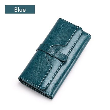 SENDEFN Women Wallet Button Wallet Women Large Capacity Vintage Ladies Wallets For IPhone 7S Trend 5160-67-Blue