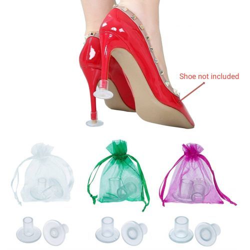 Transparent High Heel Protector 3 Pairs (Small Medium Large) - Clear