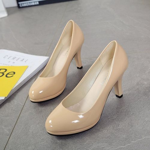 Office Lady Pumps Elegant Stilettos - Beige
