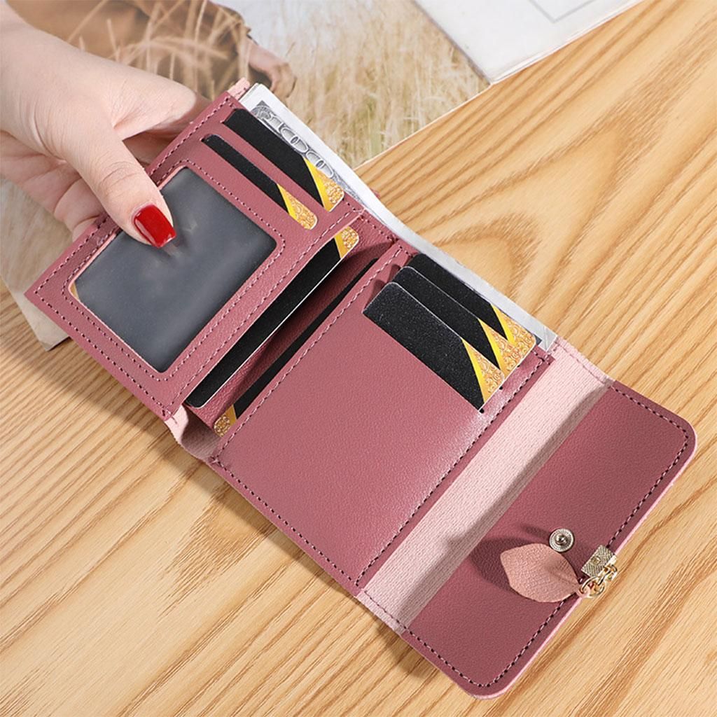 Female Lady Purse Slim Wallet Bag Handbag Travel Dark