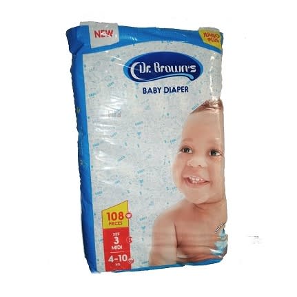 Baby Diapers - 108 Diapers - Size 3 - Jumbo Plus Pack