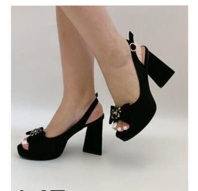 Classy Heel Sandals For Ladies-Black