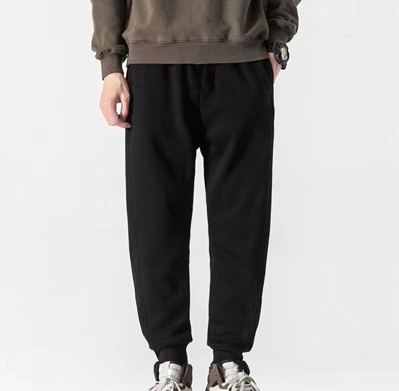 Mens Trousers Casual Trendy Sport Pants Combat Jogger Chinos   - Black