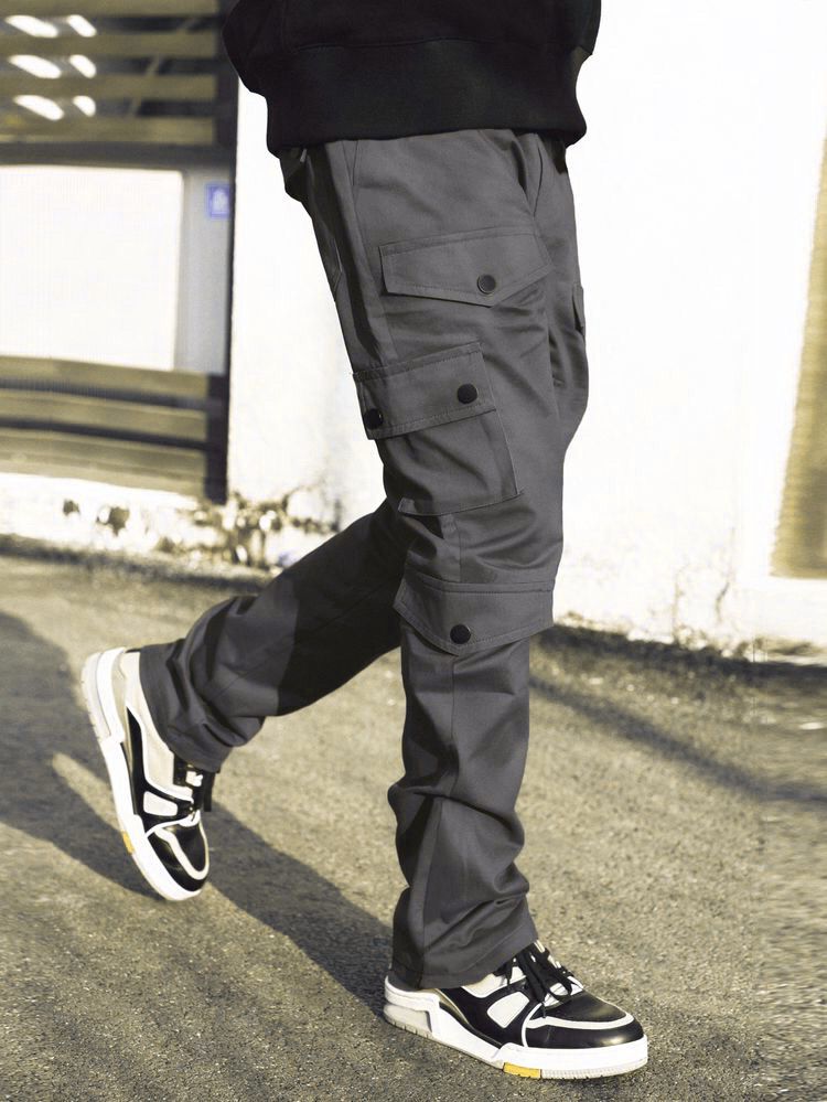 Classic Grey Cargo With Button