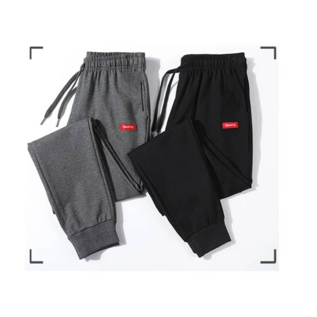 Pack Of Two (2) Sport Joggers (Black, Grey)