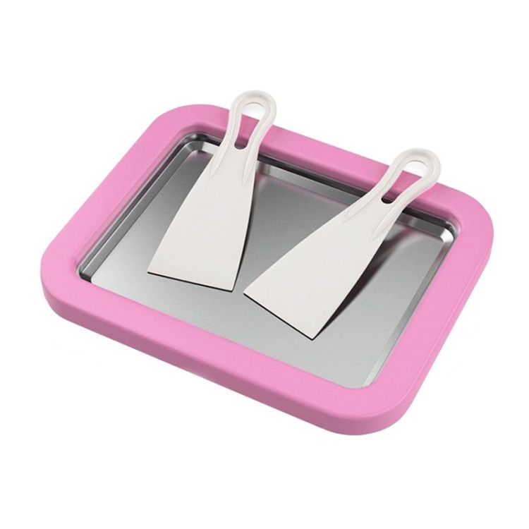 Fried Yogurt Machine Aluminum Alloy Pink 22.5x17.5cm