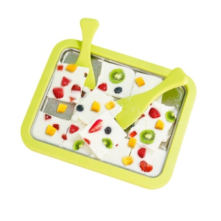 Fried Yogurt Hine Stainless Steel Green 26x21cm
