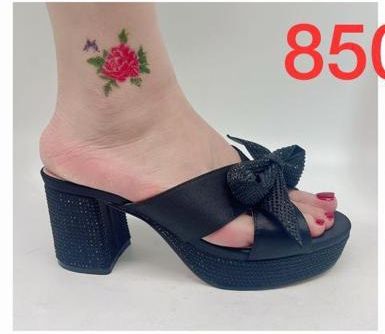 Classic Heel Wedge Slippers-Black