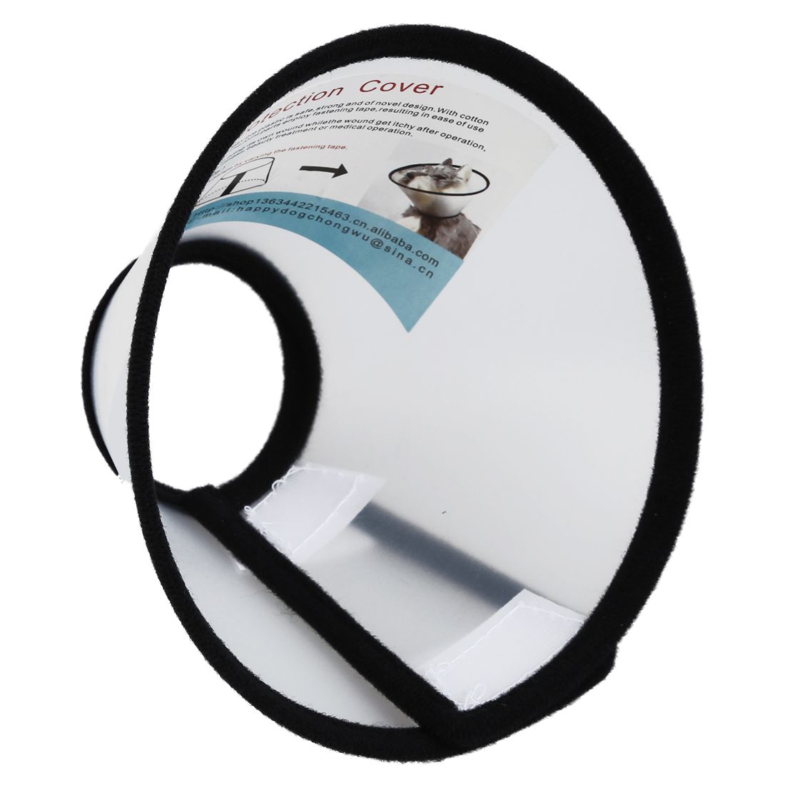 Elizabethan Pet Wound Healing Cone E- Collar White