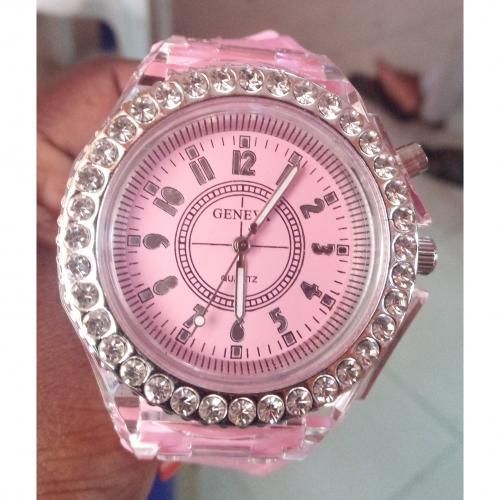 New Children/Student LED Waterproof Wrist Watch-Pink
