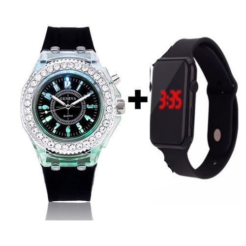 2in1 Men /Women /Kids Led  WristWatch